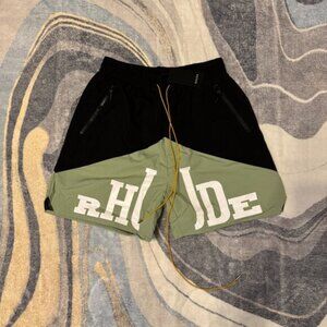 Rhude RH Logo Black Athletic Short's Men's Large